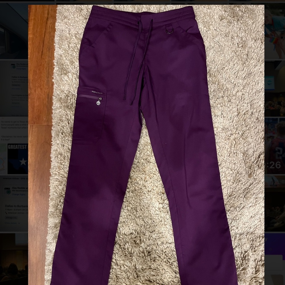 Purple Label by Healing Hands Women's Tamara Cargo Scrub Pant